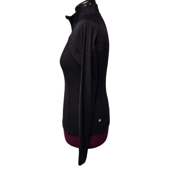 Women's Athleta Rainier Half Zip Black Athletic Pullover | Size Medium - Picture 2 of 12